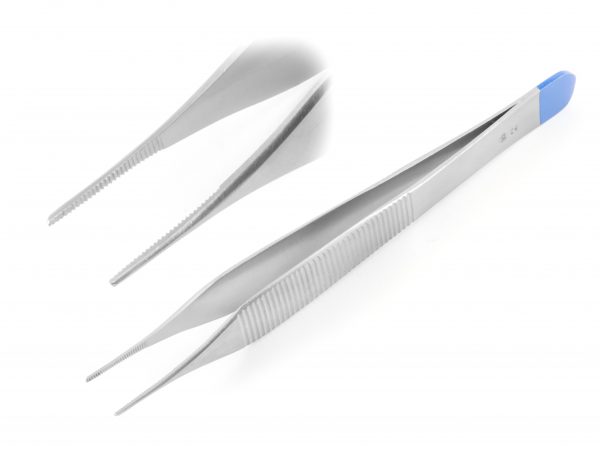 ADSON (Micro) verbandpincet Recht 120 mm delicaat gekarteld plateauzool - 25 stuks